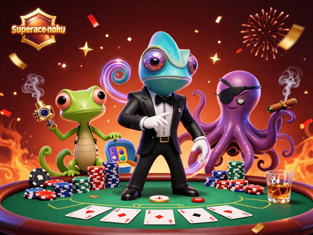 Play exciting rounds of superace-nohu while enjoying vibrant casino visuals and dynamic characters.