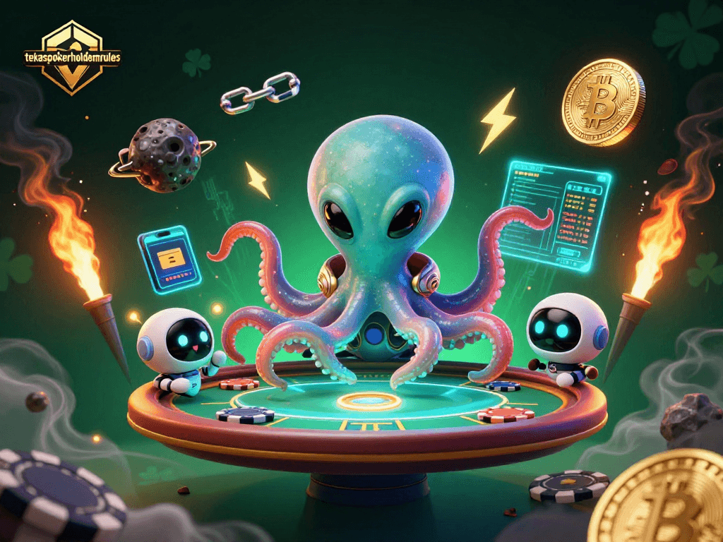 Engage in the thrilling game dynamics of texaspokerholdemrules with exciting alien-themed poker action.
