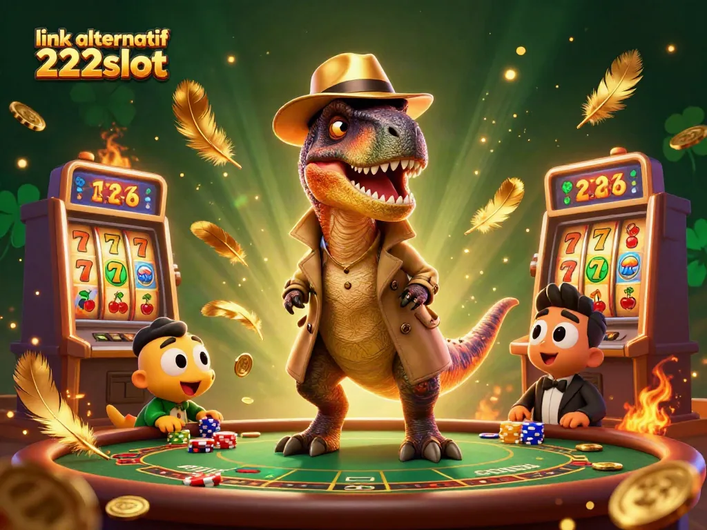 Menangkan bermain di link alternatif 222slot dengan ilustrasi kasino yang menakjubkan termasuk karakter dino dan elemen game