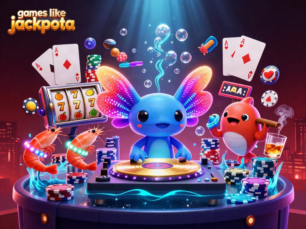 Experience games like Jackpota with vibrant animated characters spinning reels and exciting casino elements.