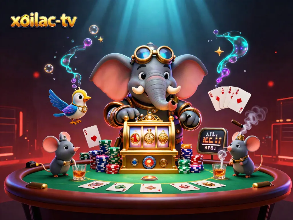 Xoilac-TV offers thrilling casino action with steampunk characters and poker elements.
