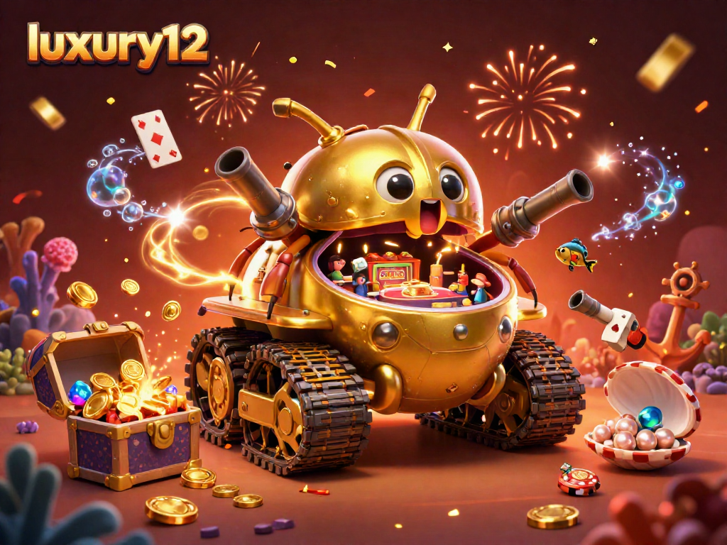 Engage with luxury12 at the thrilling miniature casino within a golden beetle tank bursting with excitement.