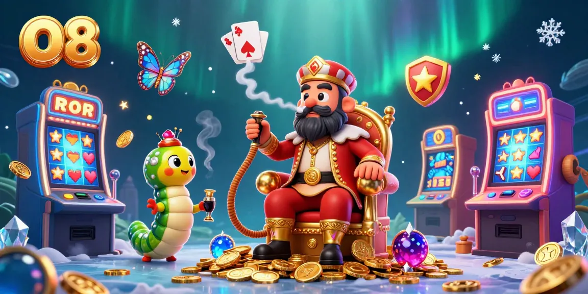 Spin to win in a vibrant casino dreamscape filled with O8 elements, featuring stunning animated slot machines.