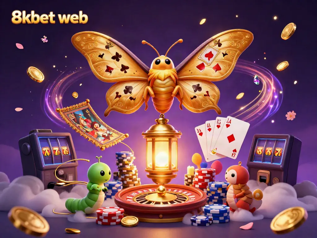 Engage in thrilling gameplay at 8xbet web featuring vibrant 3D characters and casino elements.
