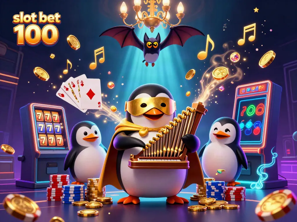 Experience the thrill of slot bet 100 with vibrant 3D casino imagery full of action and excitement.