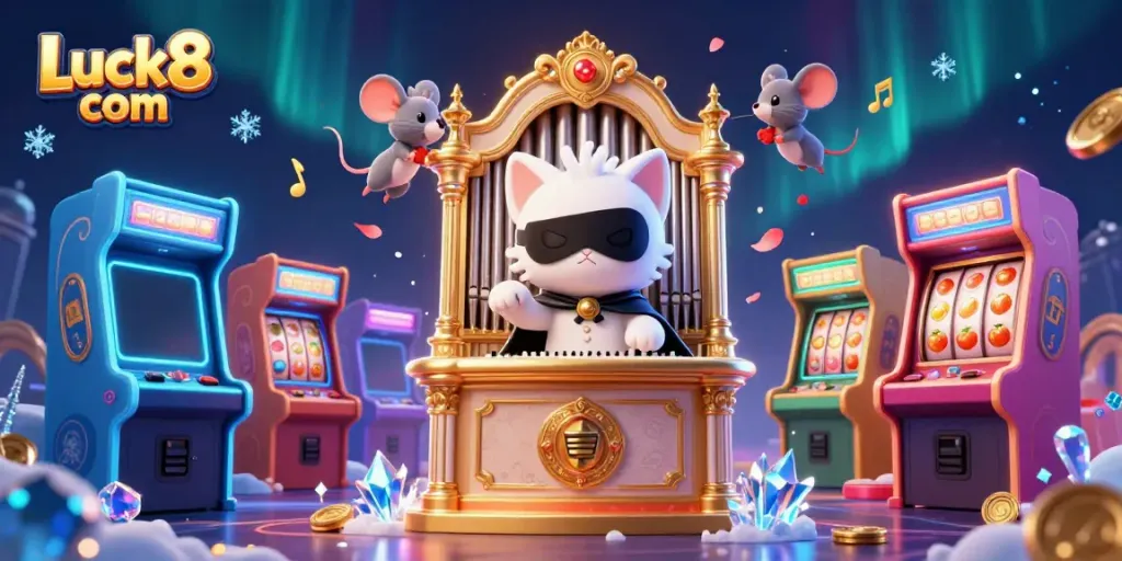 Play engaging casino games at Luck8 com featuring a vibrant 3D fantasy scene.