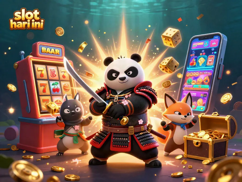 Permainan slot hari ini dengan panda samurai, rubah ninja, dan tanuki berenergi magis.