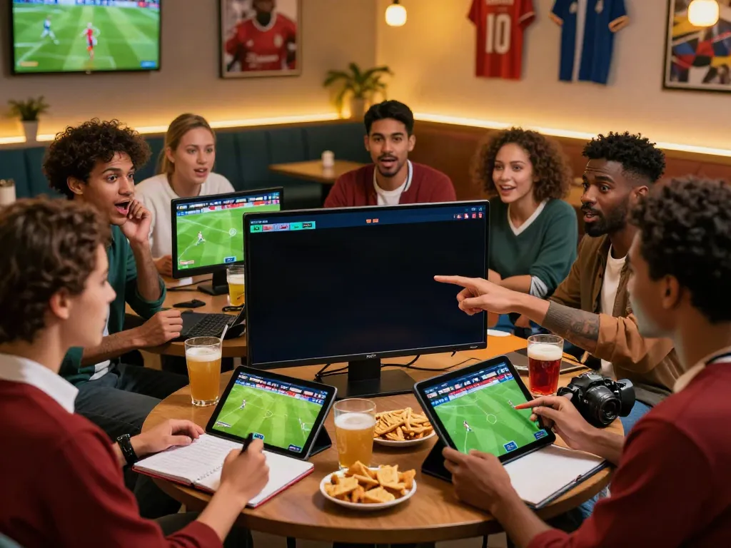 Exciting WWBOLA sports betting scene with diverse fans enjoying live soccer matches and analyzing odds.