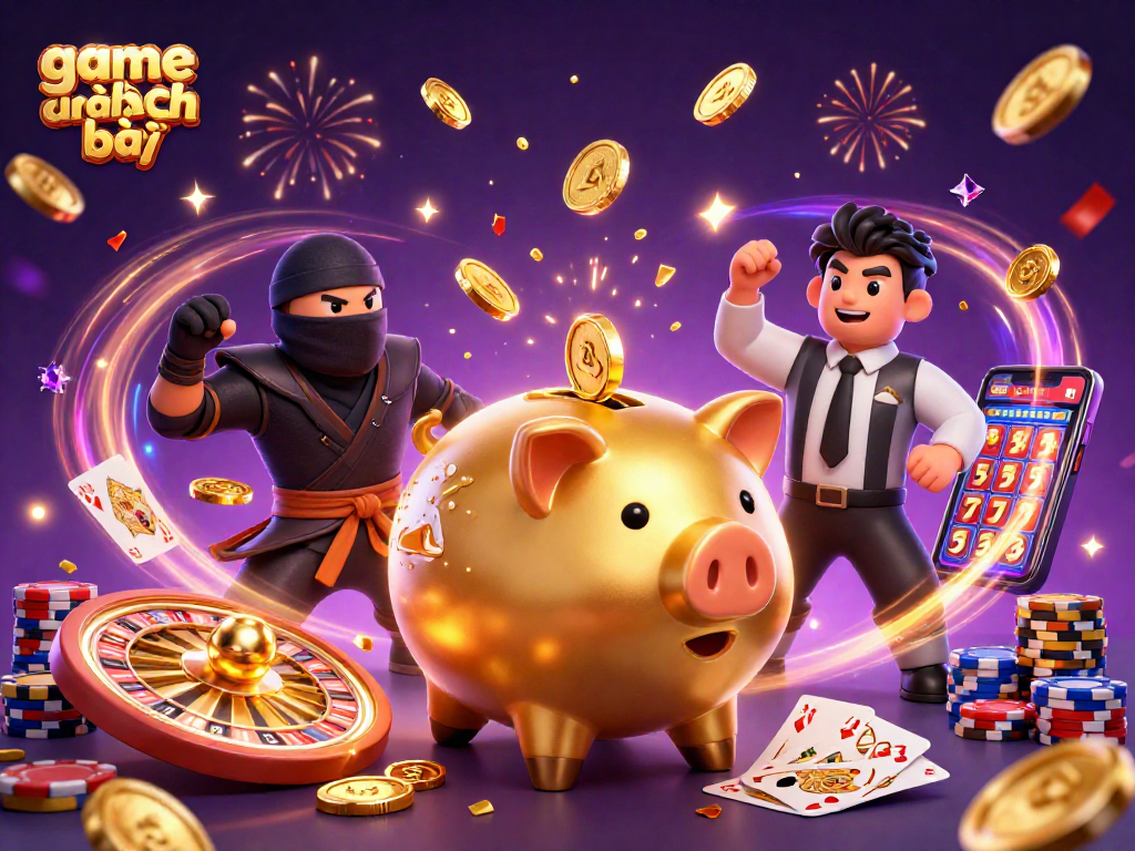 Experience thrilling game đánh bài action with iconic characters and magical casino elements.