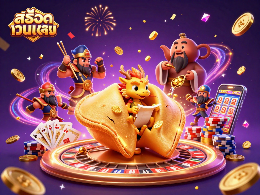 Experience thrilling wins with สล็อตเว็บตรง as golden coins and game elements fill the scene.