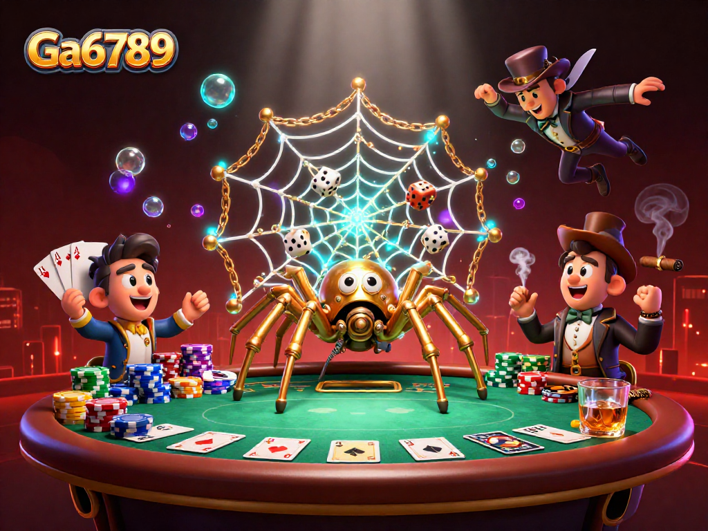 Spin the Ga6789 reels with thrilling 3D elements and a colorful casino scene.