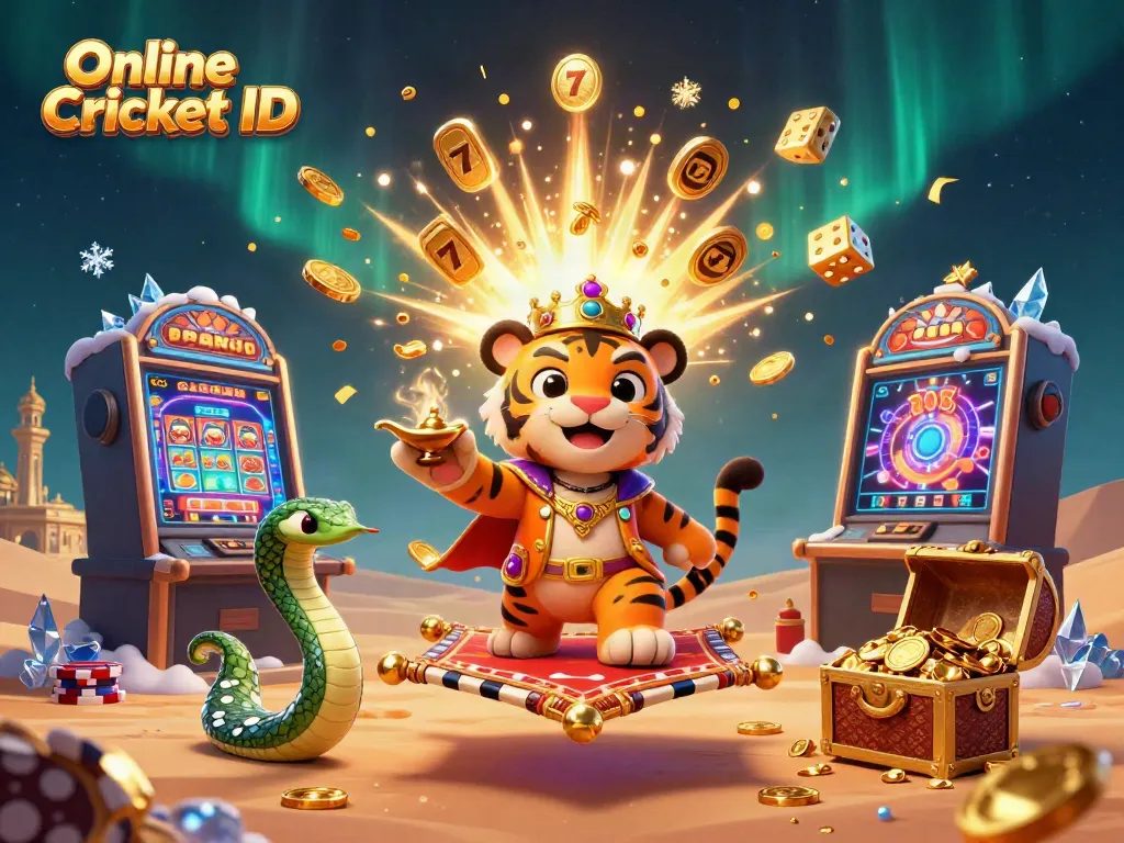 Experience the excitement of Online Cricket ID with vibrant casino elements and thrilling characters in action.