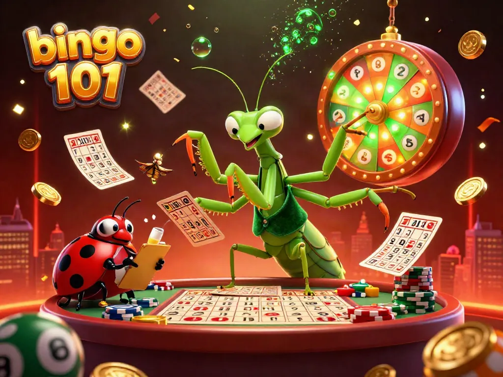Experience the thrill of bingo 101 with vibrant game elements and a dazzling atmosphere in a 3D scene.