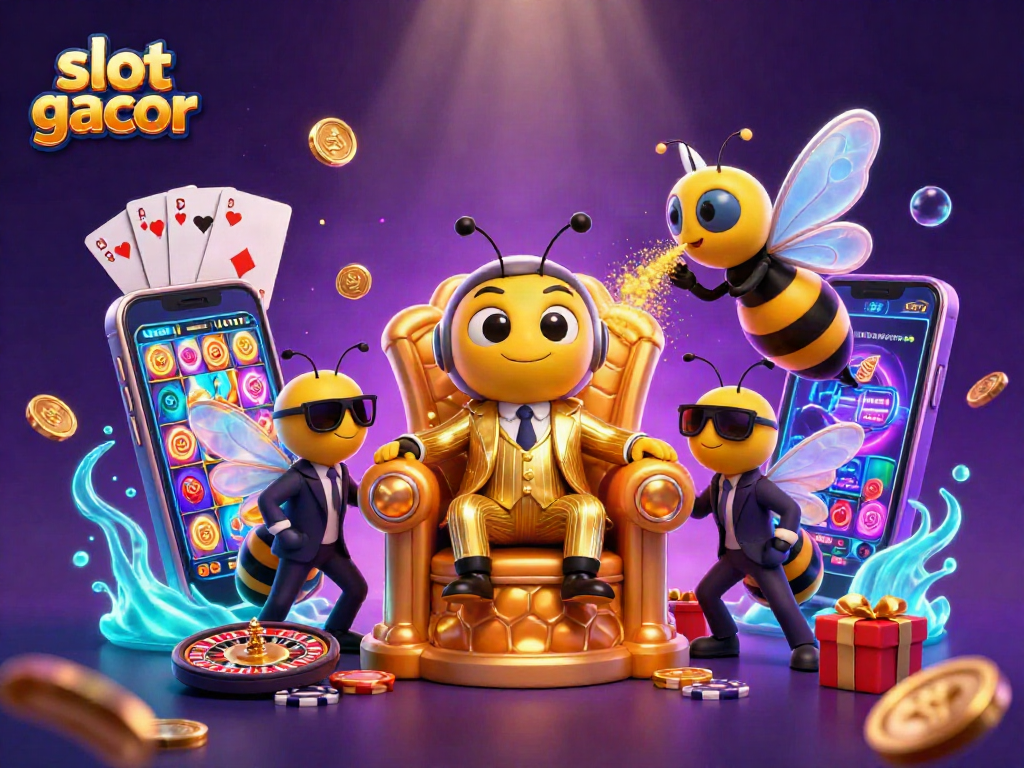Engaging scene of slot gacor featuring vibrant characters and dynamic casino elements.