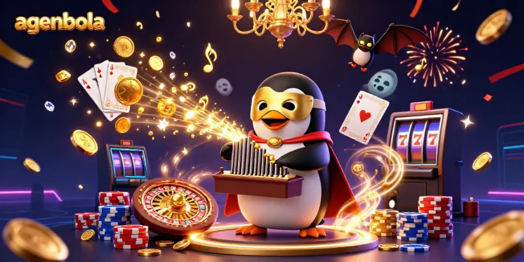 Experience the excitement of agenbola with colorful casino elements and dynamic characters.