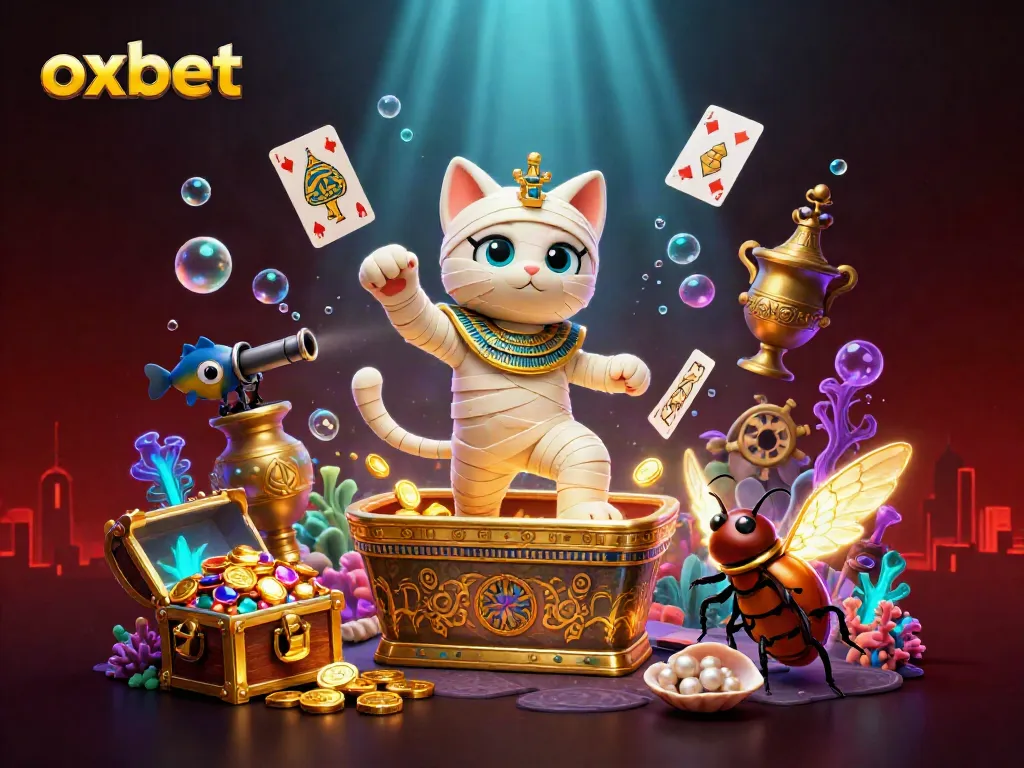 Experience the thrilling action of OXBet with an exhilarating mummy-themed casino scene.
